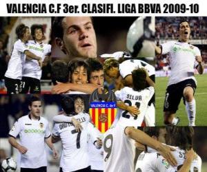 пазл Третий Валенсия. Доска Лиги BBVA 2009-2010
